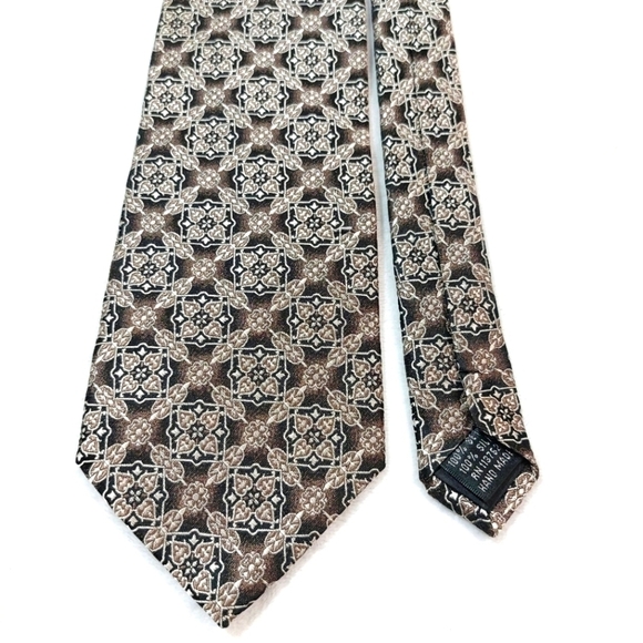 COURAGE BROWN HAND SEWN 100% SILK TIE - Picture 1 of 4